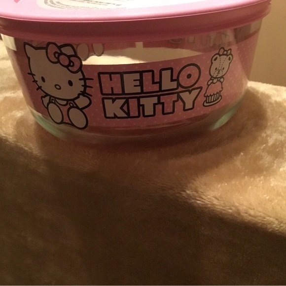 🆕 Hello Kitty Kitchen / Glassware & Lid Enclosure / Pink Black & White pic&font - Picture 3 of 9